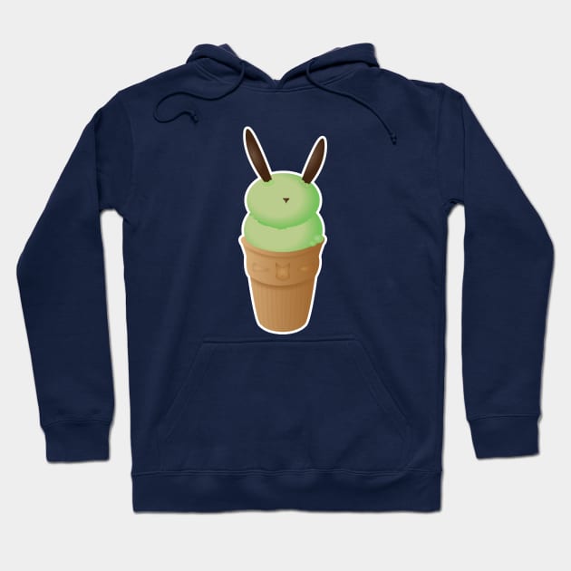 Rabbit Pistachio IceCreamAl Hoodie by QuBe